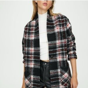 Wilfred Free Aritzia Wilfred Free Off-Duty Neelam Jacket Plaid cocoon jacket